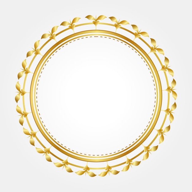 Luxury Golden Circle Frame Transparent With Vintage Mandala Gold Circular Pattern Clipart Vector