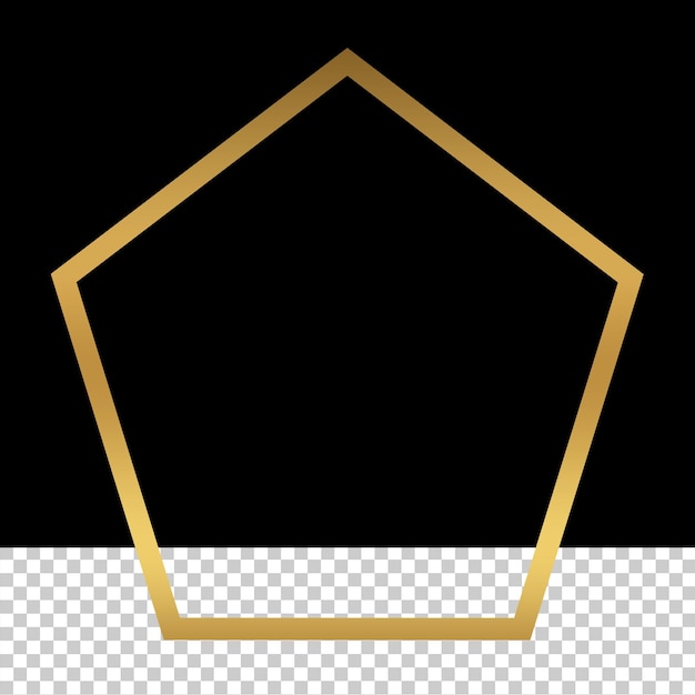 PSD luxury golden pentagon shape design transparant eps shape pentagon gold design template psd