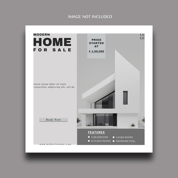 PSD luxury home social media post template