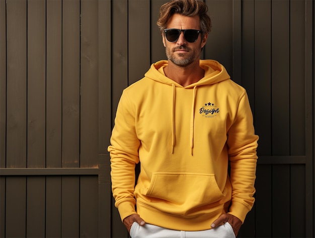 Luxury hoodie mockup design PSD template