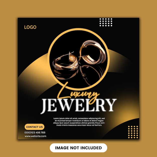 Luxury jewelry social media template