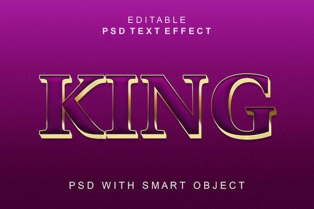 Luxury King 3D text effect