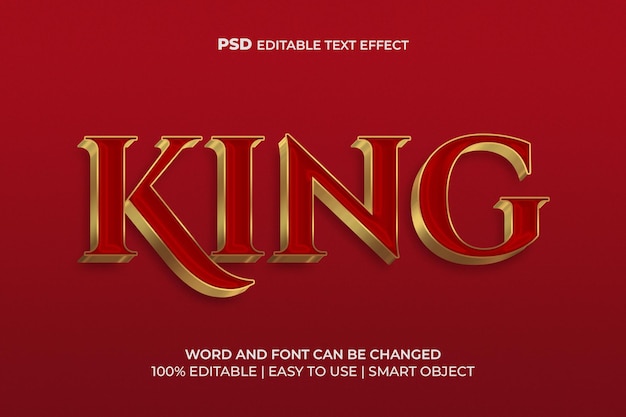 Luxury King 3d text effect