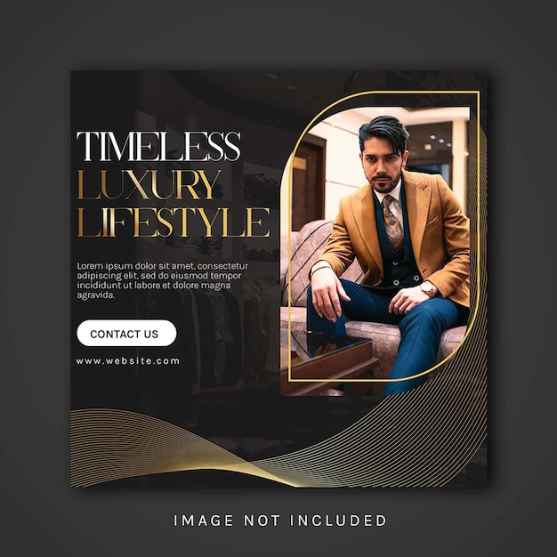 Luxury lifestyle social media post template