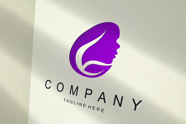 luxury logo beauty mockup psd