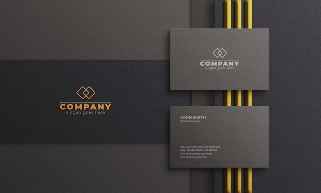 Luxury logo and business card mockup set design