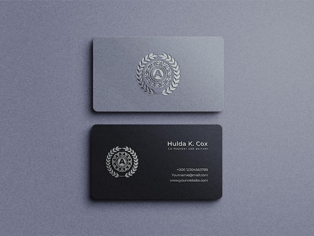 Luxury logo mockup on business card  and white background