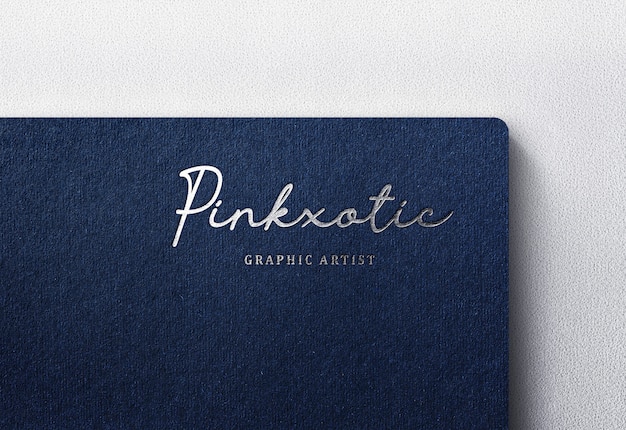 Luxury Logo Mockup on Dark Craft Paper