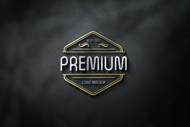 Luxury logo mockup front view