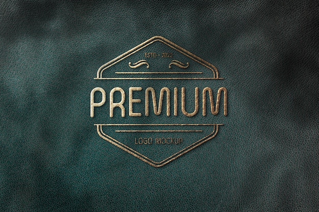 Luxury logo mockup front view