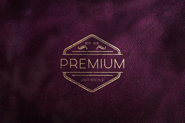 Luxury logo mockup front view