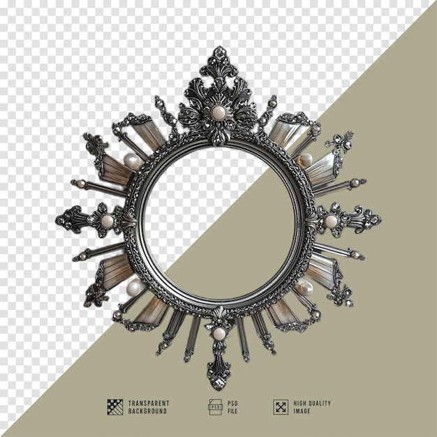 PSD luxury mirror mandala frame vector image without background hd quality