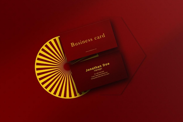 Luxury and modern business card with embossed logo mockup Premium Psd