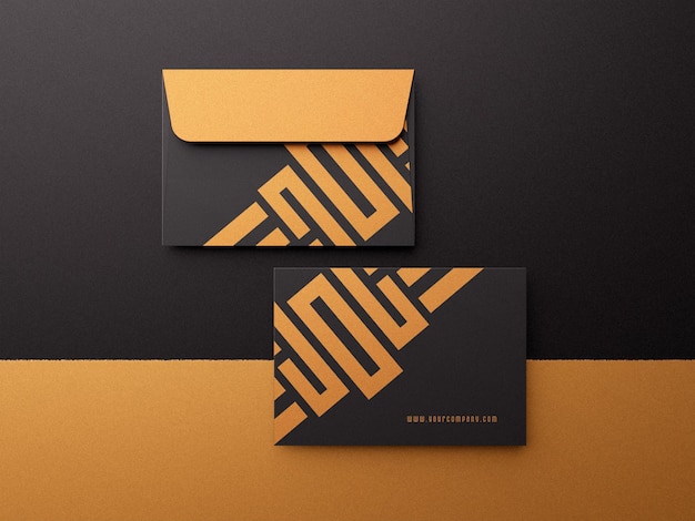 Luxury modern envelope mockup c6 size