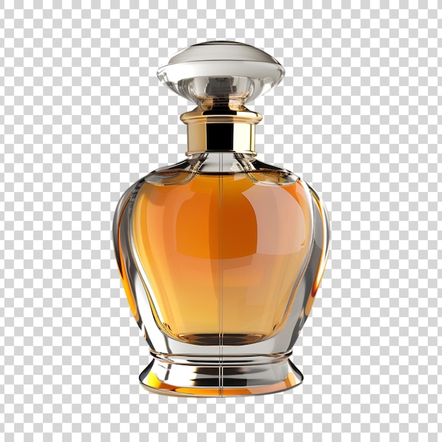 A luxury perfume bottle on a transparent background