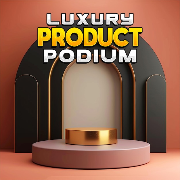 luxury product podium display for post background