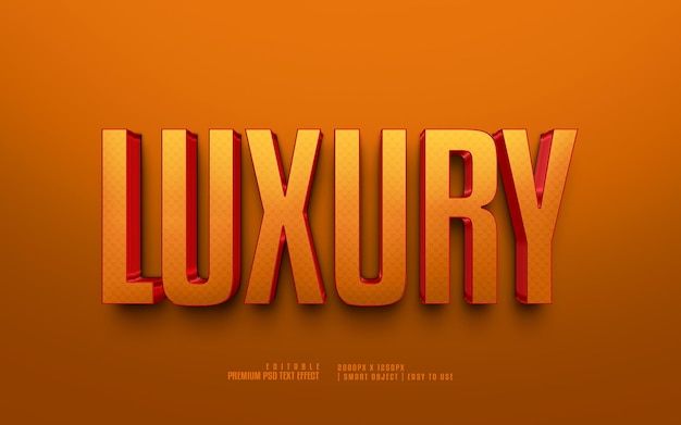 Luxury red and gold 3d editable premium psd text effect