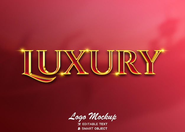 luxury red lance 3d text effect