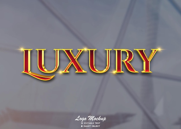 PSD luxury red lance 3d text effect