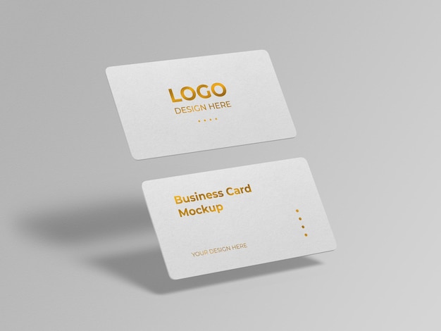 Luxury Rounded Corners Business Card Mockup Design