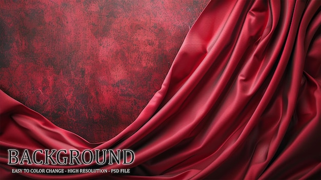 PSD luxury silk fabric on transparent background