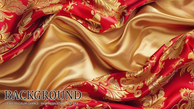 Luxury silk fabric on transparent background