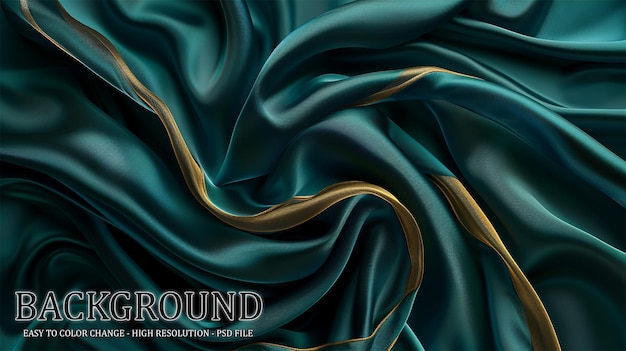 Luxury silk fabric on transparent background