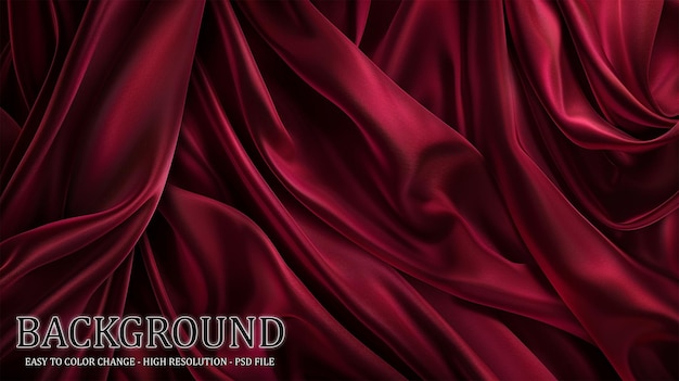 Luxury silk fabric on transparent background