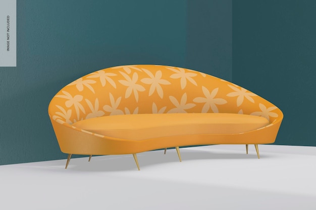 Luxury Sofa Mockup, Perspective