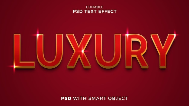 luxury text effect editable template