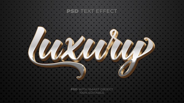 PSD luxury text effect gold style theme editable text effect