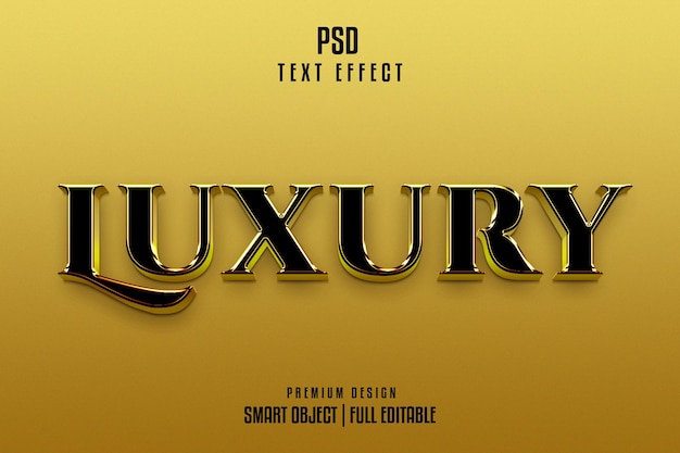 PSD luxury text effect template