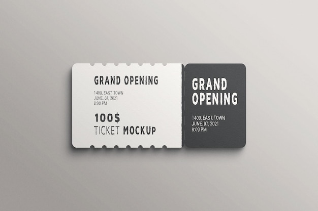 Luxury ticket Mockup Background