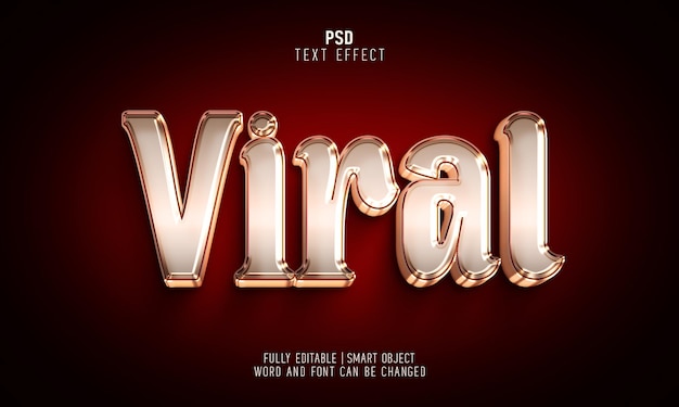 Luxury viral 3D editable text effect style