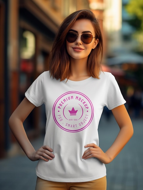 Luxury White tshirt mockup design psd