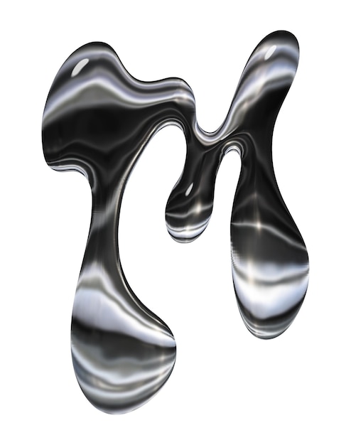 M Liquid Font Chrome Typography