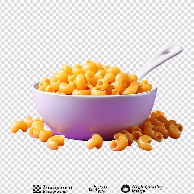 macaroni and cheese isolated on transparent background