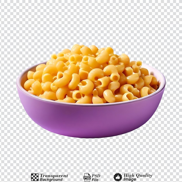 macaroni and cheese isolated on transparent background