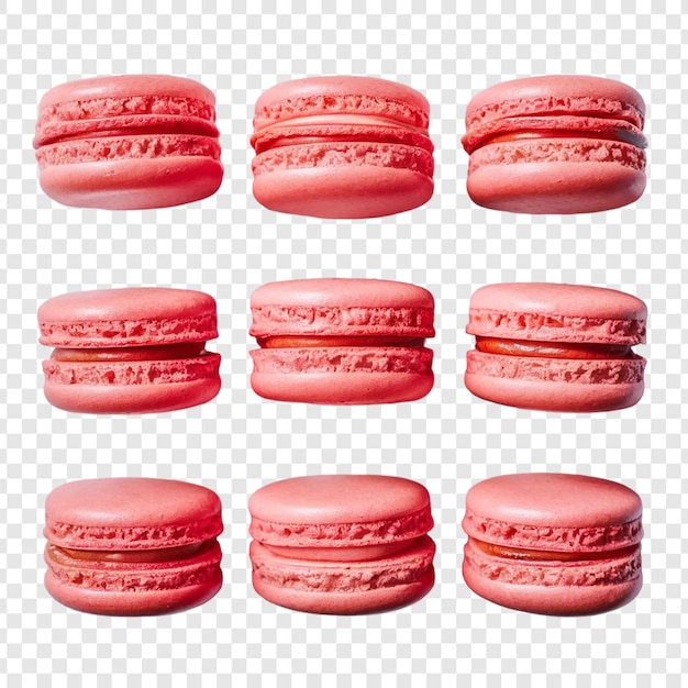 macarons on transparent background