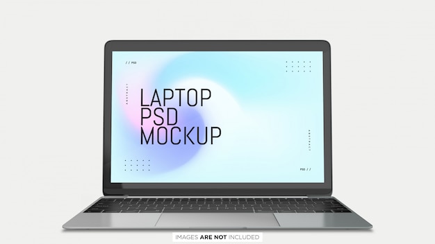 Macbook Pro Front View Psd Mockup 