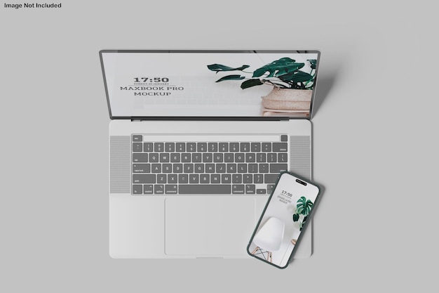 PSD macbook pro &amp; phone mockup