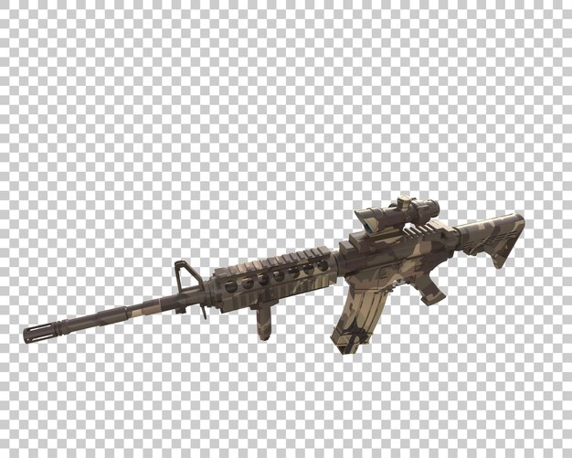 PSD machine gun isolated on background 3d rendering illustration