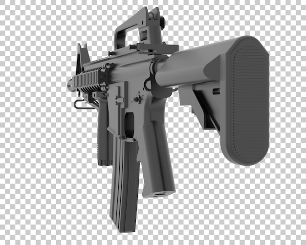 Machine gun on transparent background 3d rendering illustration