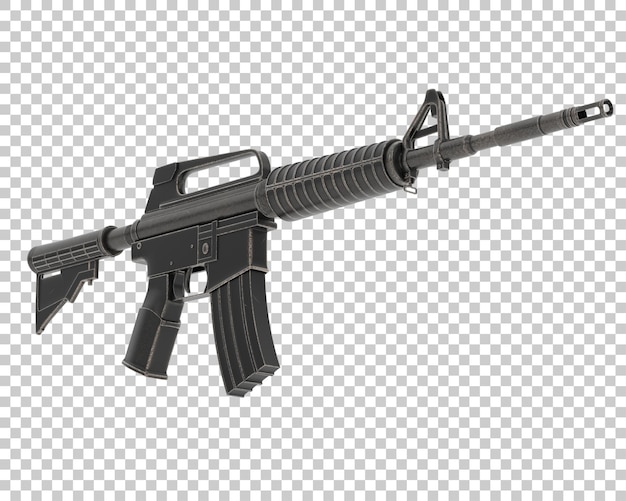 Machine gun on transparent background 3d rendering illustration