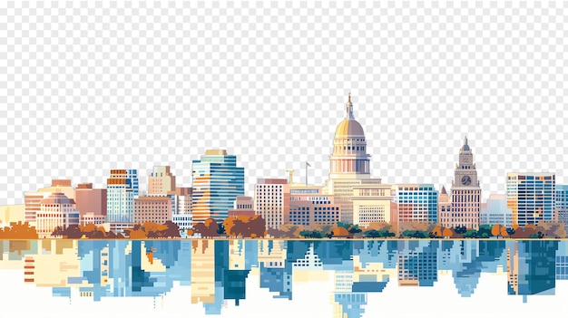 PSD madison city skyline