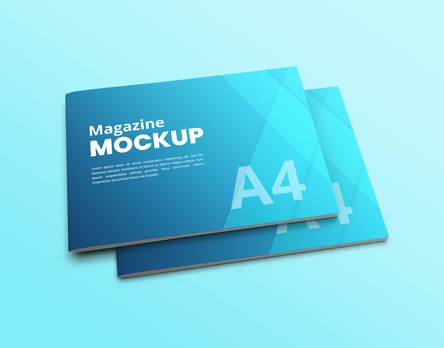 Magazine mockup and Catalog mockup cover page