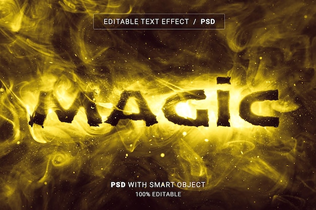 Magic Smoke PSD Text Effect