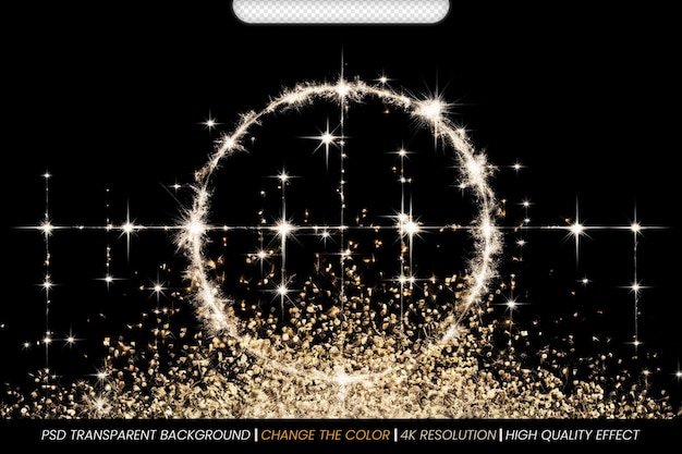 PSD magic sparkles on transparent background