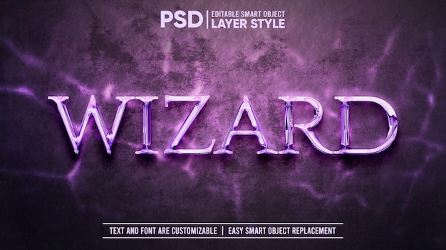 Magical Wizard Metallic Editable Layer Style Smart Object Text Effect