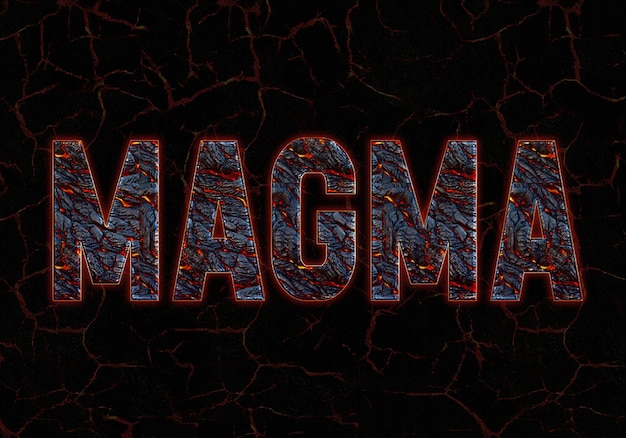 Magma PSD Text Effect